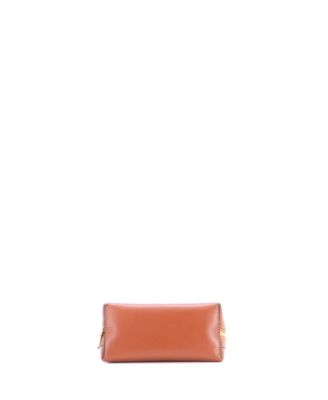 Cuir Triomphe Zip Around Chain Clutch Leather