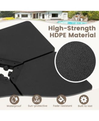 Patio Offset Umbrella Base with Easy-Fill Spouts