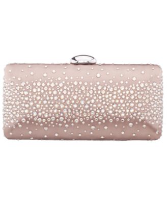 Crystal Scatter Pattern Minaudiere Small Clutch Handbag