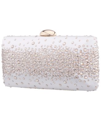 Crystal Scatter Pattern Minaudiere Small Clutch Handbag