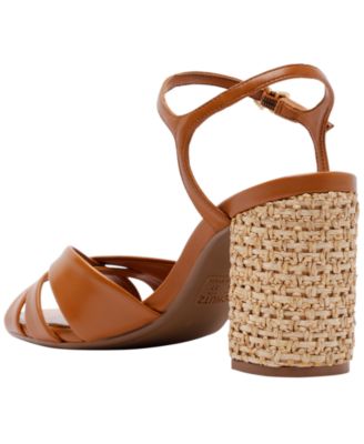 Women's Keefa Raffia High Block Heel Sandals
