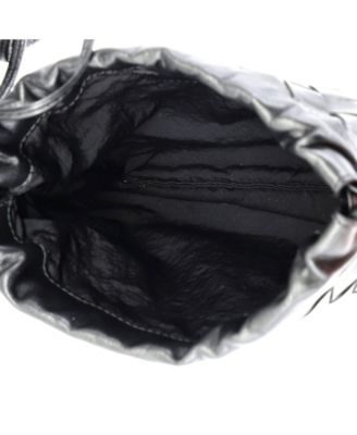 Small Drawstring Dustbag Crossbody Bag Intrecciato Nappa