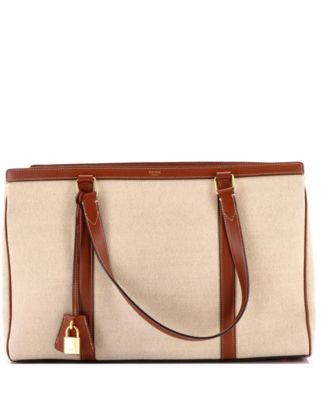 Medium Cabas 16 Bag Canvas with Leather