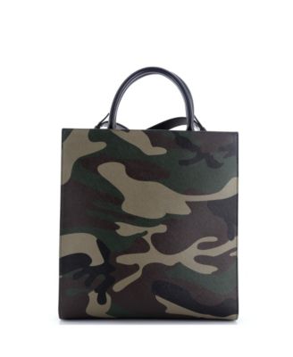 Medium Vertical Cabas Tote Camouflage Coated Canvas