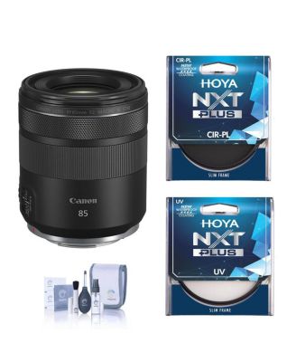 RF 85mm f/2 Macro IS STM Lens, Bundle with Hoya NXT Plus 82mm CPL Filter, 82mm UV Lens Filter, Cleaning Kit
