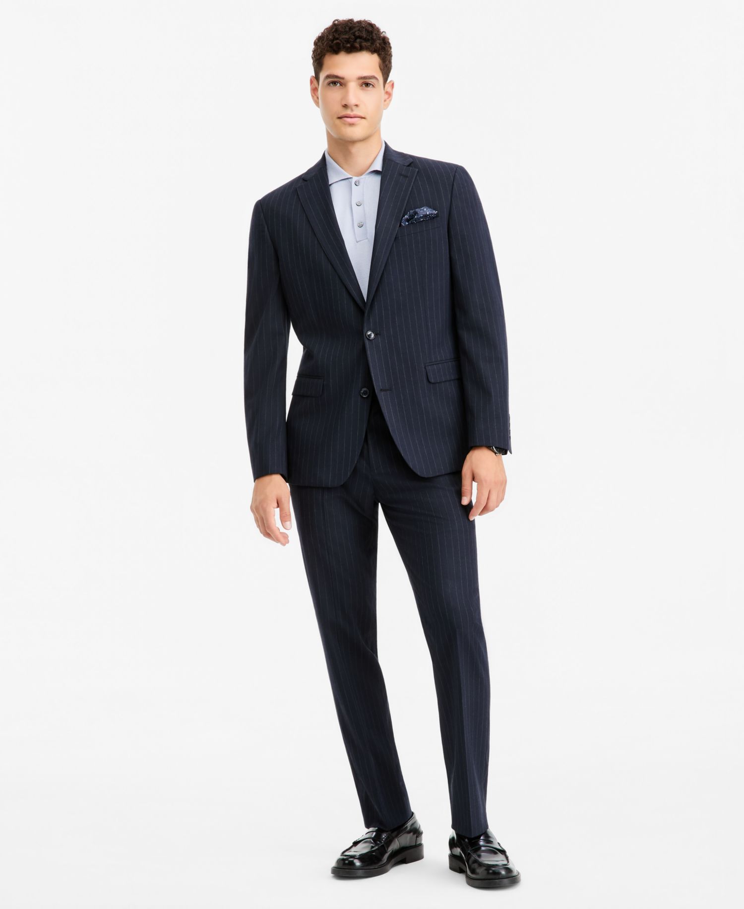 Men's Slim Fit Navy Pinstripe Suit Separates