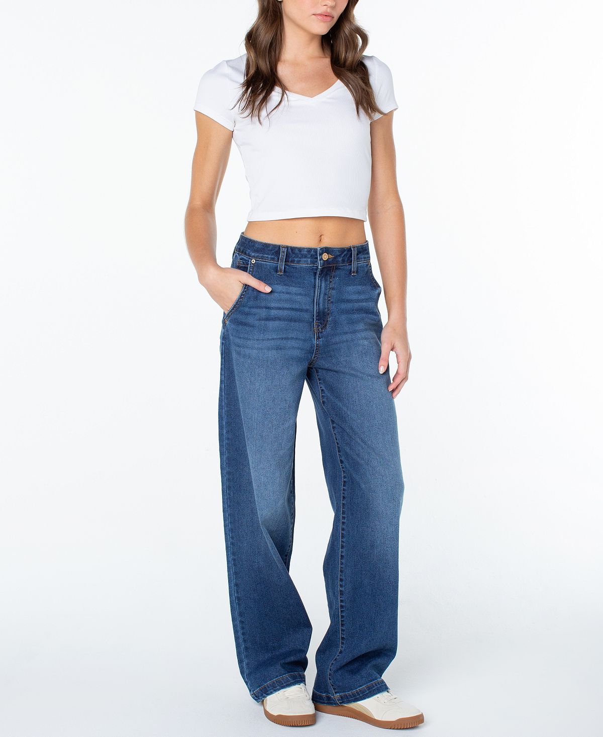 Celebrity Pink Women's High-Rise Relaxed Trouser Jeans view 1 — MAYCSS fashion products