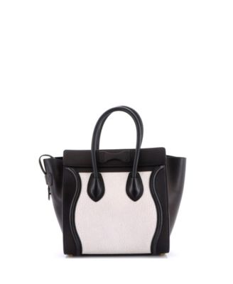 Micro Bicolor Luggage Bag Leather