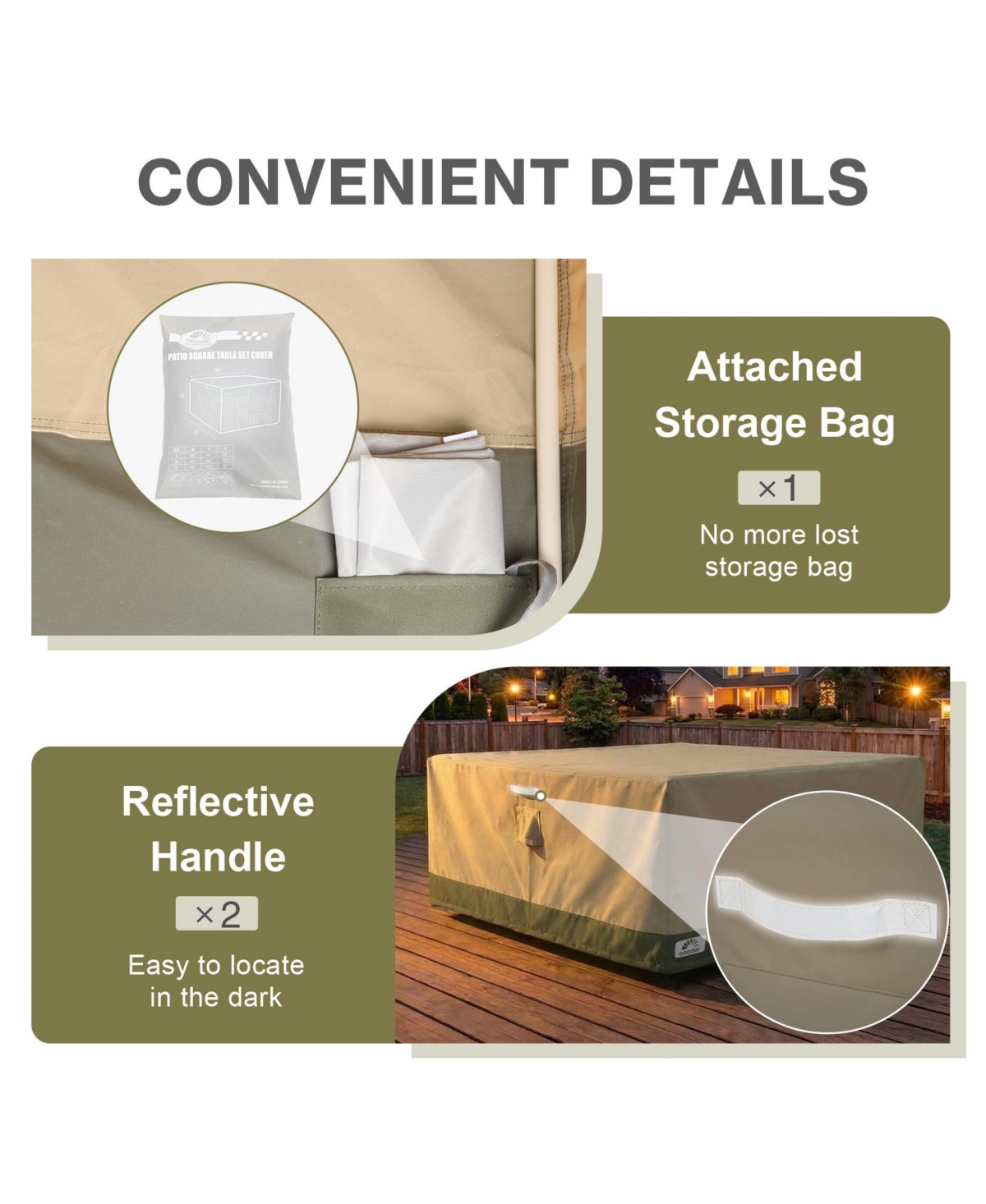 Aoodor Heavy Duty Outdoor Furniture Set Cover