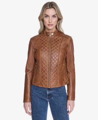 Women's Marlette quilted lamb leather scuba jacket