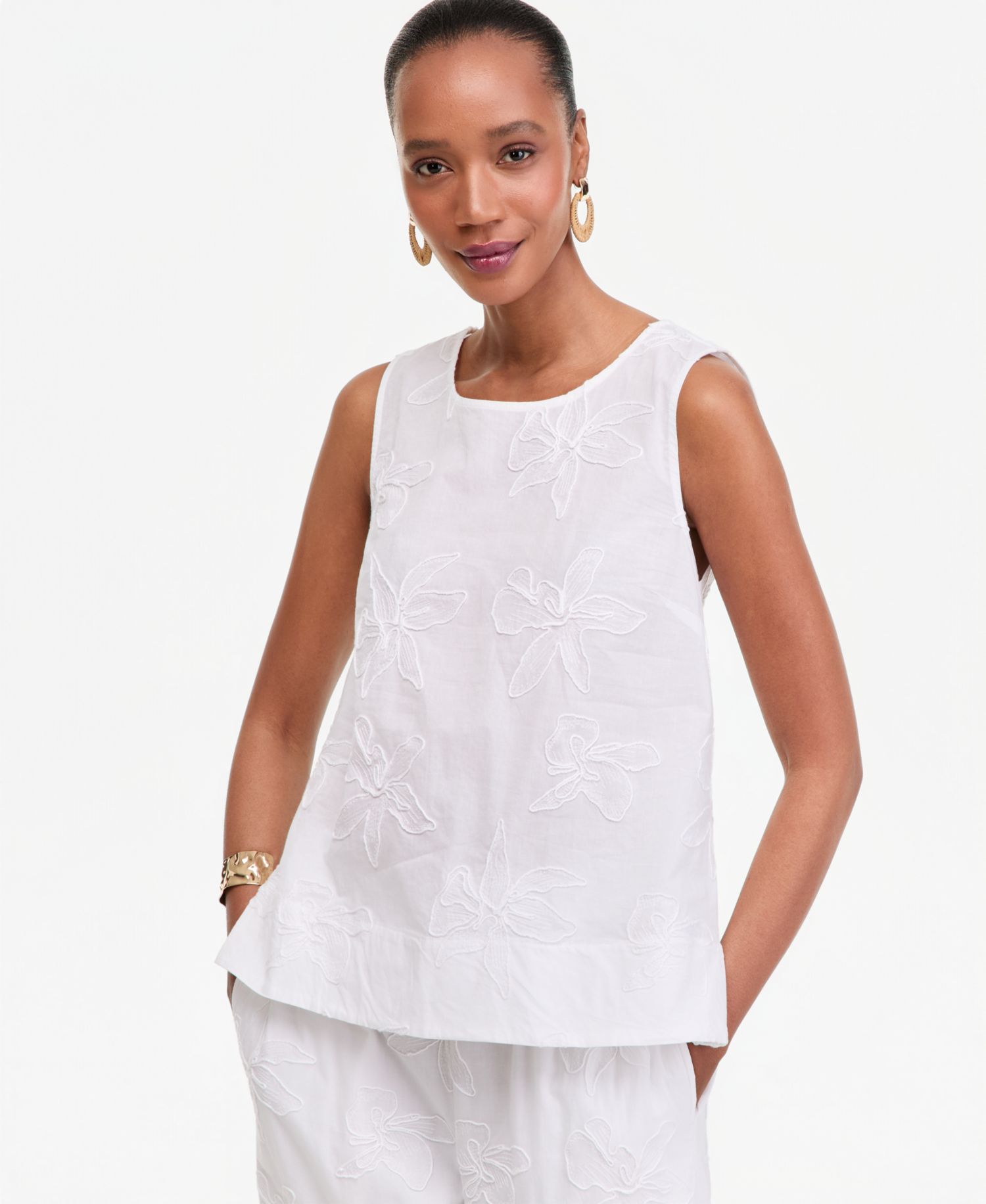 Белый Mina Embroidery