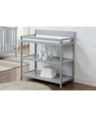 Modern Changing Table Finish with Two Shelves and 4 Side Safety Rails JPMA Certified