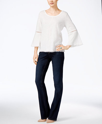 Style & Co Bell-Sleeve Top & Bootcut Jeans, Only at Macy's