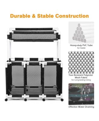 2PCS Pool Float Storage Bins Basket for Toys Raft Noodles Rolling Cart Organizer