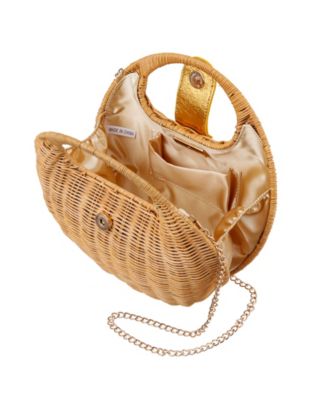 Kava Rounded Rattan Small Satchel Bag