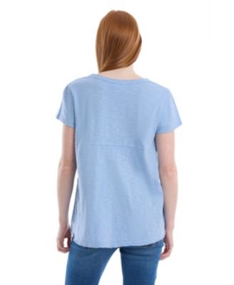 Women's Women''s Short Sleeve Placket Hi-Lo Tee