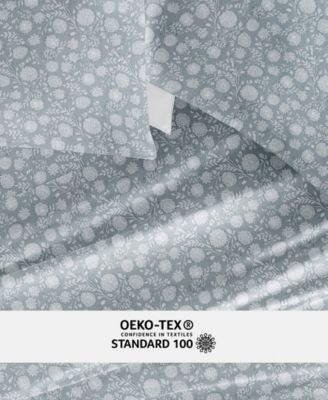 Long Staple 300-Thread Count Cotton Pattern 4-Pc. Sheet Set, Full