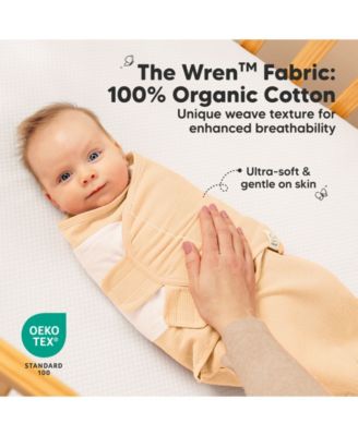 3pk Soothe Wren Swaddle Sleep Sacks, Organic Newborn Swaddles Wrap 0-3 Months, Soft Baby Wearable Blanket