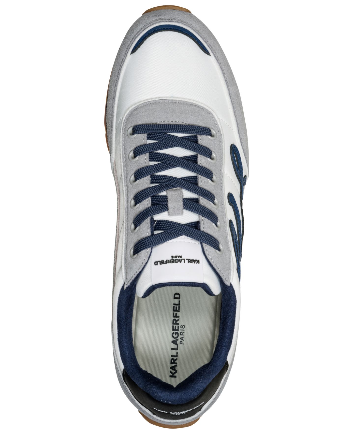 Мужские кроссовки KARL LAGERFELD PARIS Lace-Up Low Profile, цвет: Серый — фото 4