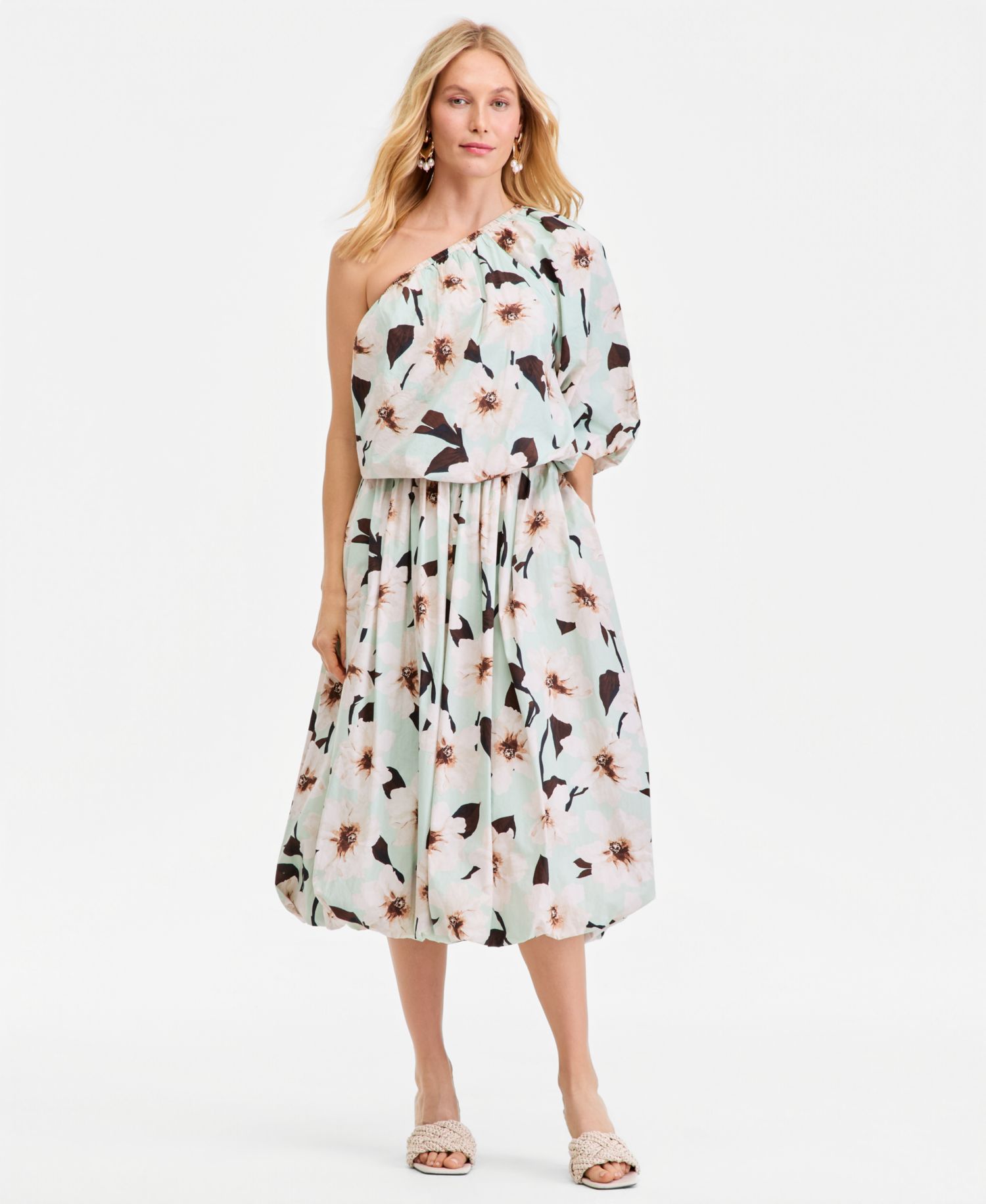 Women's One-Shoulder Bubble-Hem Top