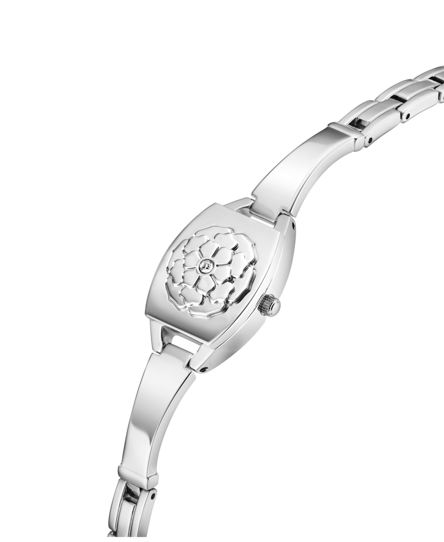 Женские часы GUESS Silver-Tone Stainless Steel Analog Watch, 21mm — фото 4