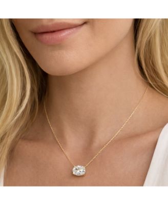 Elena Moissanite Solitaire Vermeil Necklace