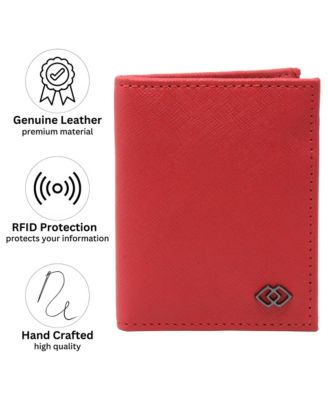 Men's Men RFID Leather Wallet Slim Front Pocket Wallet Business Card Case