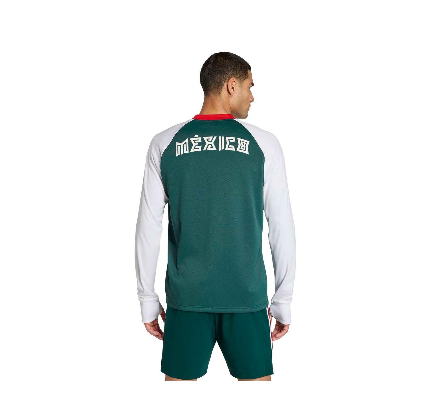 Men's Green Mexico National Team 2026 World Cup Pre-Match Away Long Sleeve Training Jersey