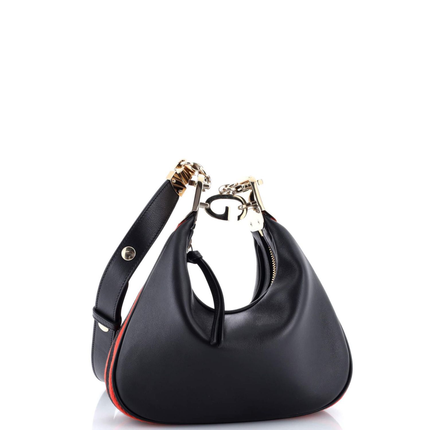 Small Attache Shoulder Bag Leather