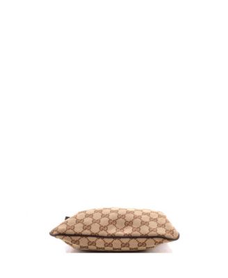 Small Web Strap Zip Messenger Bag GG Canvas