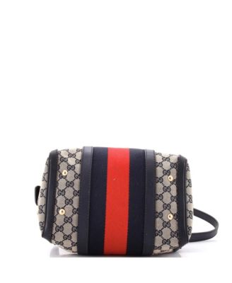 Small Vintage Web Boston Bag GG Canvas