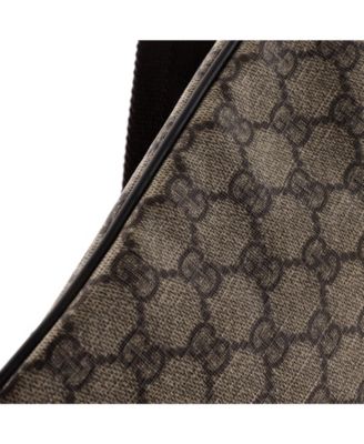 Large Zip Top Messenger Bag GG Coated Canvas