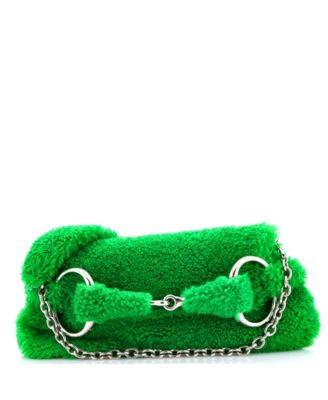 Medium Horsebit Chain Shoulder Bag Shearling