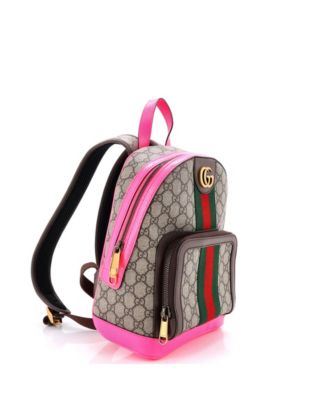 Small Ophidia Backpack GG Coated Canvas and Leather