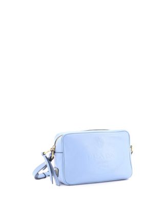 Small Logo Camera Bag Embossed Leather