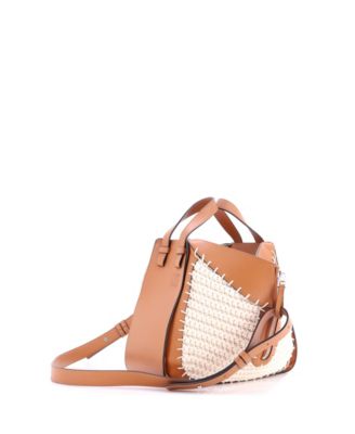 Small Hammock Bag Leather and Crochet