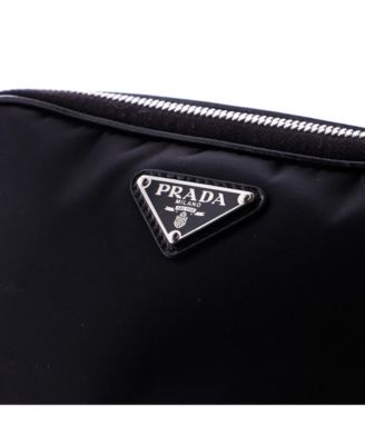 Small Brique Camera Crossbody Bag Tessuto and Spazzolato Leather