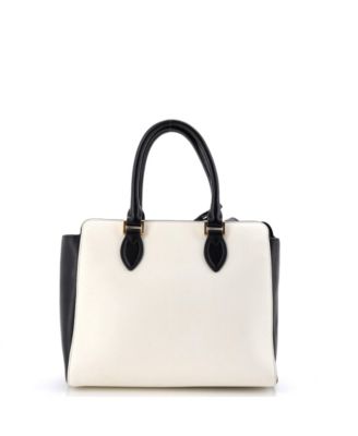Small Convertible Open Tote Saffiano Leather