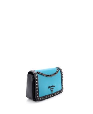 Small Chain Flap Bag Studded Glace Calf