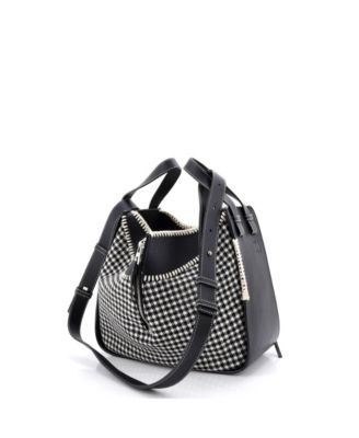 Small Hammock Bag Leather and Tweed