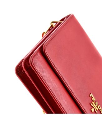 Small Wallet on Strap Saffiano Leather