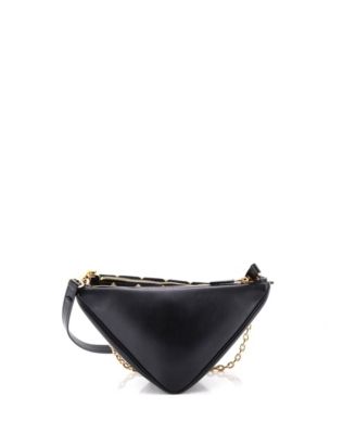 Mini Symbole Triangle Bag Leather and Jacquard