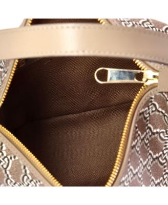 Super Mini Ophidia Zip Shoulder Bag GG Shadow Coated Canvas