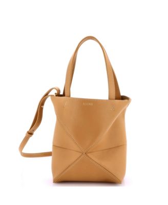Mini Puzzle Fold Tote Leather