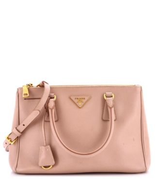 Small Double Zip Lux Tote Saffiano Leather