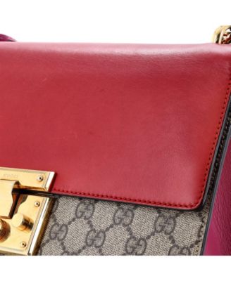 Medium Padlock Shoulder Bag GG Coated Canvas and Leather