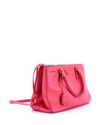 Medium Double Zip Lux Tote Saffiano Leather
