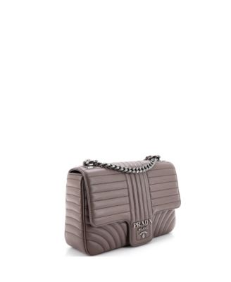 Large Chain Flap Shoulder Bag Diagramme Quilted Leather