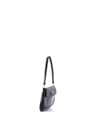 Small Cleo Flap Shoulder Bag Spazzolato Leather