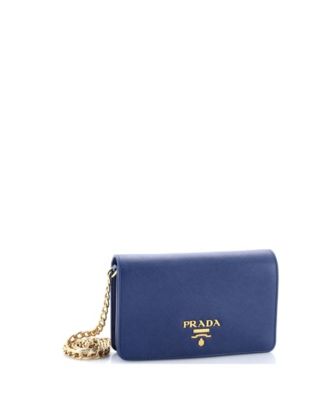 Chain Wallet Crossbody Saffiano Leather